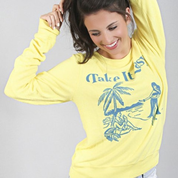 Wildfox Tops - HP! Wildfox Take It Easy Baggy Beach Jumper NWOT